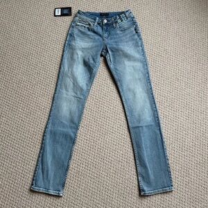 Silver Jeans Suki Straight Leg Curvy Mid Rise Size 25/32 NWT